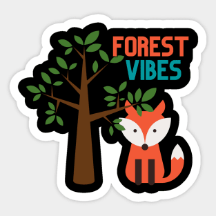 Forest Vibes Fox Design! Sticker